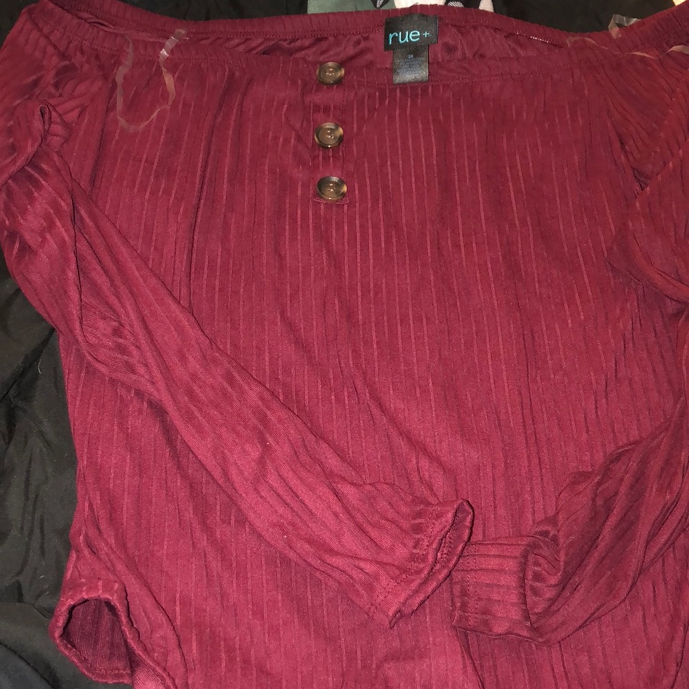 Burgundy body suit